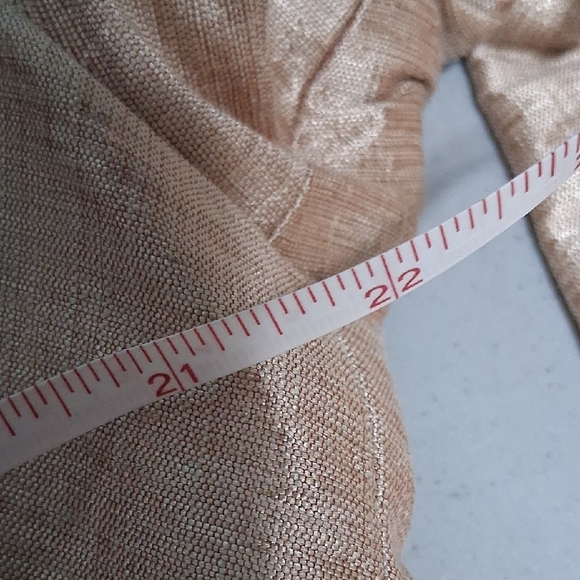 Raw Silk Gold Open Blazer Size XL Khymany - Picture 7 of 8